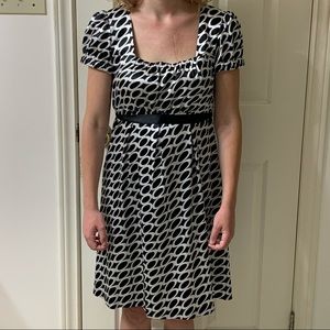 🌷3 for$25🌷Reitmans, US S, Black & White Geometric Circular Print Dress